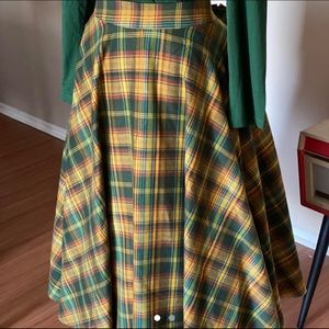 Plaid Voodoo Vixen Circle Skirt With Pockets -  XXL